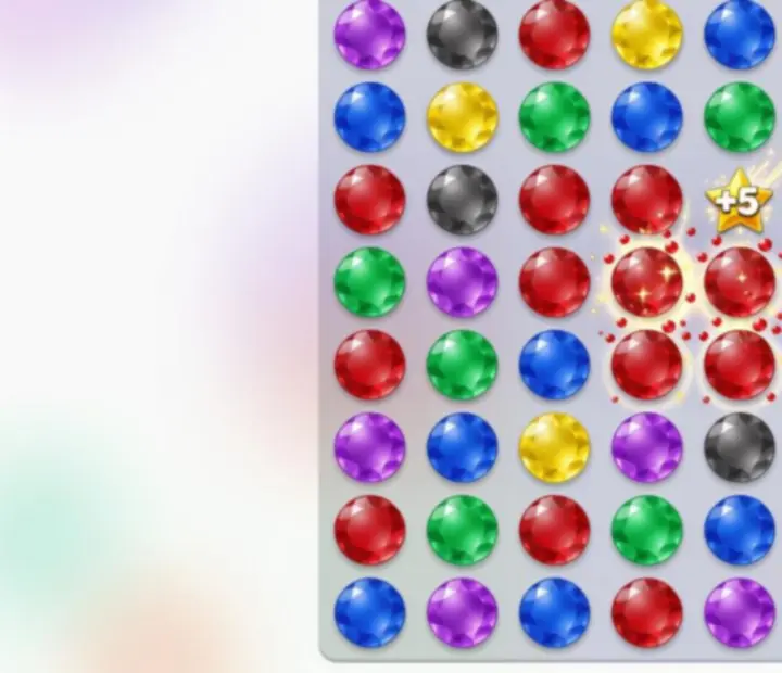 Színes ékkövek és bónuszkombinációk egy Jewels Legend pályán